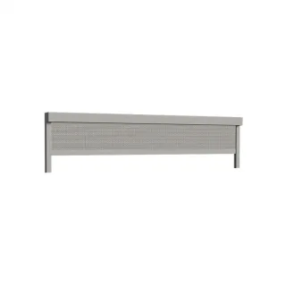 Außenrollo 250 cm, Kasten 95 x 95 mm, Achatgrau RAL 7038, 2500 x 600 mm, Tuch lichtdurchlässig grau, individuell konfigurieren