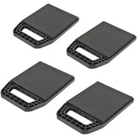 Wamovo Ausdrehstützen 4x Stützplatten stapelbar 22x17cm Wohnwagen Stütze