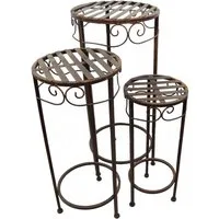 GerrysGardenAustria Beistelltisch Beistelltisch 3 tlg. (3-St., 3er Set), Tisch groß 68 cm mittel 58 cm klein 48 cm Durchmesser 30 bis 20 cm