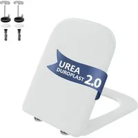 GarveeMore WC-Sitz Antibakterielle WC-Sitz mit gedämpftem Deckel, bis 150 kg Traglast