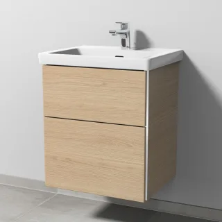 Sanipa 3way Waschtischunterbau zu Villeroy & Boch Subway 3.0 Waschtisch mit 2 Auszügen, Eiche-Nordic BR85248