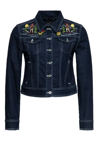 Queen Kerosin Damen Denim Jeansjacke Denim