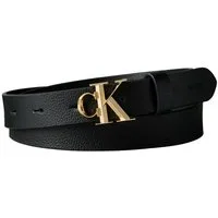 Calvin Klein Ledergürtel FACTED CK BUCKLE 25MM PEBBLE Größenverstellbar mit Metallschließe