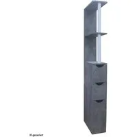 HTI-Living Raumteilerregal Raumteilerregal 136 cm Thekla Beton, Stück 1-tlg., Beistellschrank Nischenregal
