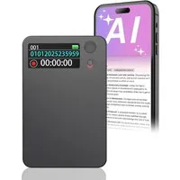 SpionProfi 64GB KI Diktiergerät Mini Slim mit Schreibfunktion Ton Aufnahmegerät Digitales Diktiergerät (Voice Recorder der 112 Sprachen übersetzen kann - Bluetooth 5.2 & App)