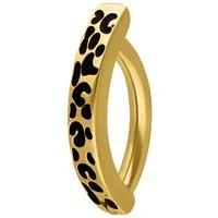 Wildcat Nasenpiercing Leopard Belly Arch Clicker für Bauchnabel, 1 Stück, Titan Grad 23 - wasserfest, hautverträglich, Gold