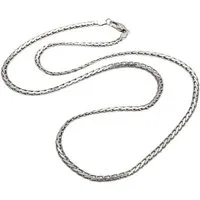 KARMA Kette ohne Anhänger Halskette Silber Herren Edelstahl 60 cm Herrenschmuck (Edelstahlkette Byzantinerkette, Geschenk für Ihn wasserfest hypoallergen), Männer Herrenhalskette modern