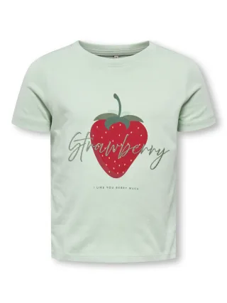 KIDS ONLY - KMGCANDY LIFE S/S PRINTED TEE JRS NOOS Aqua Foam - Gr. - 116