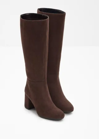 bonprix Stiefel mit Blockabsatz, braun, Gr.38, Schöner Absatz-Stiefel für einen selbstbewussten Auftritt