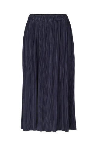 samsøe & samsøe - Plissee-Rock - Uma Skirt blau - Gr. - XL