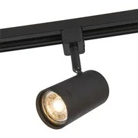 Qazqa Schienensystem-Sets Iconic jeana, ohne Leuchtmittel, GU10, Schwarz, Modern, Stahl, Deckenstrahler 1-flammig