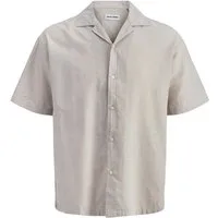 Jack & Jones PlusSize Kurzarmhemd JJEBREEZE LINEN BLEND RESORT SHIRT PLS mit Leinen, regular fit