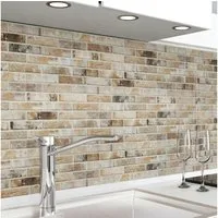 danario Küchenrückwand Folie selbstklebend - Matt - Spritzschutz Küche - versteift & robust
