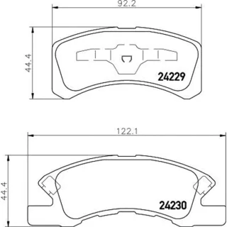 Hella Bremsbel?ge vorne Daihatsu Cuore Trevis Mitsubishi Attrage Space