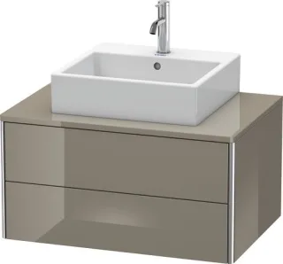 Duravit XSquare Konsolenwaschtischunterbau wandhängend Flanell Grau Hochglanz 800x548x400 mm - XS491 XS491008989