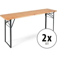 Stagecaptain Bierzeltgarnitur BBT-170 Hirschgarten Bierzelttisch 170 cm Natur 2x Set, (2-tlg), Bayerisches Flair zum Spartarif!