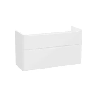 VitrA New Integra Round Waschtischunterschrank mit 2 Vollauszügen 117 x 45 x Weiß Hochglanz,70032 70032
