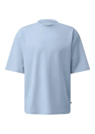 Q/S designed by - Loose Fit T-Shirt mit Logodruck - Emmvee blau - Gr. - XL