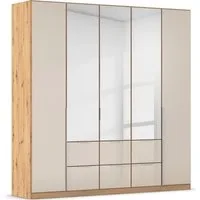 OTTO home Drehtürenschrank Kleiderschrank Kleiderschränke Schrank Garderobe AGORDO mit Glasfront (in zwei Griff-Farben, Breiten 91-360 cm) mit Außenschubkästen, in 7 Breiten und 2 Höhen MADE IN GERMANY