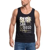 Neverless Tanktop Herren Tank-Top Surf Design San Diego Palmen Beach Strand Sommer mit Print