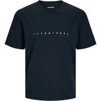 Jack & Jones Rundhalsshirt Jack&Jones T-Shirt XXL JJESTAR nachtblau Mini-Print