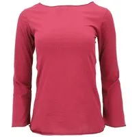 Guru-Shop Longsleeve Basic Langarmshirt, Yogashirt mit.. alternative Bekleidung