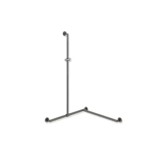 Hewi System 900 Duschhandlauf 900.35.33060DD 1250 x 765 x 765 mm, pulverbeschichtet dunkelgrau tiefmatt/chrom, Ausführung rechts