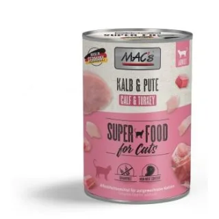 MAC's Nassfutter Katze Adult Kalb und Pute 24x400 g