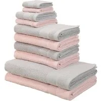 OTTO home Handtuch Set Afri, Duschtücher, Handtücher, Gästetücher, Seiftücher, Walkfrottee (Set, 10-St), zweifarbig, 100% Baumwolle, weich, mit Bordüre
