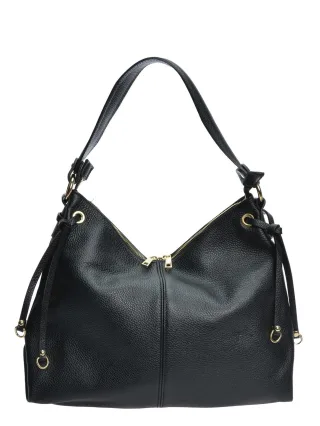 Isabella Rhea Schwarz Rindsledertasche