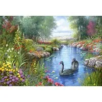 Castorland Puzzle Schwarze Schwäne, Puzzleteile