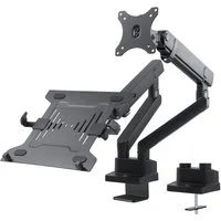 Maclean Halterung MC-813, (Universale Tischhalterung - Halterung für je einen Monitor und Laptop)
