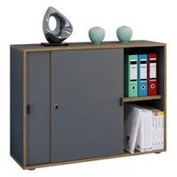 VCM Aktenschrank Büroschrank Aktenschrank Schiebetüren Salia 2fach (1-St) VCM Büroschrank Salia 74x100x37 cm Holzwerkstoff