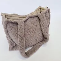 LittleANTunique Kinderwagen-Tasche Wickeltasche I Shopper I Teddy beige I Mommy Bag