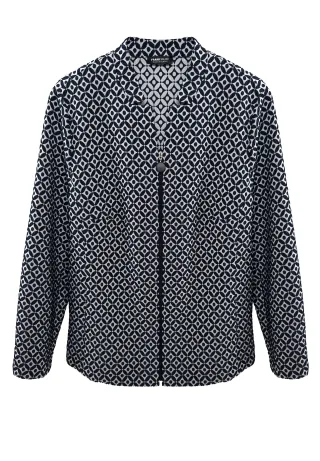 FRANK WALDER - Blazer SEASIDE SYMPHONY mit femininer Kragenlösung ink/ecru - Gr. - 40