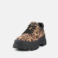 Buffalo ASPHA CLS Schnürschuh Plateauschuh, Halbschuh in trendiger Leo-Optik, mit Profilsohle