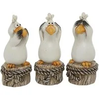 BOLTZE GRUPPE GmbH Tierfigur Dekofigur Harrys Möwe Metall 3er Set