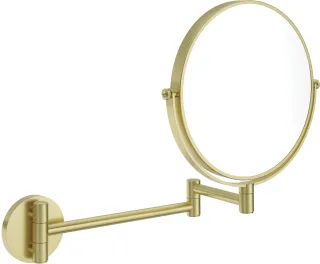 Neuesbad 2-SIDED SWING ARM COSMETIC MIRROR, 3XMAGNIFICATION, Gold Gebürstet NB1DEADRR8111