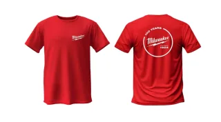 Milwaukee T-Shirt 100 Jahre Milwaukee - Einheitsgröße (M) - Farbe rot Rot - 4939773314