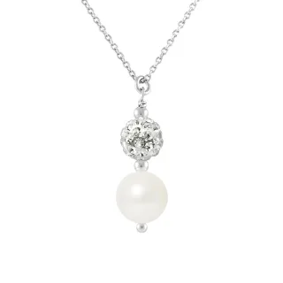 DIADEMA - Halskette - Weißes Kristall & Perle - Love Jewelry Collection
