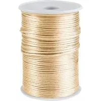 maDDma Kordel 90m Satinschnur 2mm Satinkordel Schmuck-Kordel Kumihimo Bänder, apricot