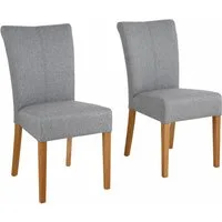 Home affaire 4-Fußstuhl Queen Polsterstuhl (Set, 4 St), verschiedene Bezüge, Gestell Massivholz