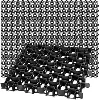BigDean Rasengitter 20x Paddockplatte SCHWARZ 50x50cm Reitplatzmatten Rasenmatten Rasenwab, 50x50 cm, Set, 20-St., Rasengitter, UV-Beständig, Leichtverlegbar, Belastbar, Erosionsschutz