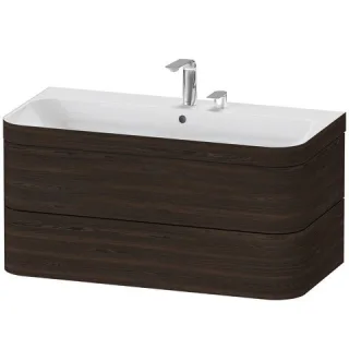 Duravit Happy D.2 Plus c-bonded Set wandhängend Nussbaum gebürstet Matt 975x490x480 mm - HP4638E6969 HP4638E6969