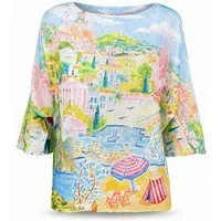 ITALY VIBES Ajourpullover - Häkelshirt - Sommerliches Halbarmshirt - ITALY VIBES - bunt ONE SIZE - passend für Größen S bis L