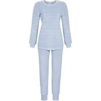 Ringella Pyjama aus Stretchfrottee, mit geringeltem Oberteil und Bündchen (2 tlg) formstabil & pflegeleicht