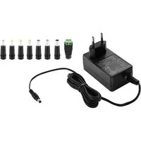 Poppstar Universal AC DC Netzteil, Steckernetzteil 12V 3A Universal-Netzteil (3000mA, 5,5/2,5mm Stromadapter mit 8er Hohlstecker Set, 150cm)