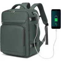 KONO Rucksack 40x30x20cm, Flugzugelassen mit USB-Anschluss & Nassfach