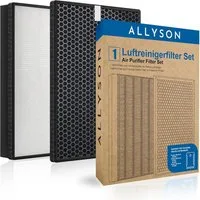 Allyson Aktivkohlefilter Alternative zu Philips Filter FY2422/30 und Aktivkohle FY2420/30, Zubehör für Philips 2000 & 3000 Serie, AC2880, AC2882, AC2885, AC2886, AC2887, AC2888, AC2889, AC2892, AC3810, AC3821, AC3829, HEPA-Element und Aktivkohlefilte