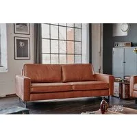 KAWOLA Sofa VILNIUS, Couch Lederfaserstoff, 2-Sitzer oder 3-Sitzer, verschiedene Farben